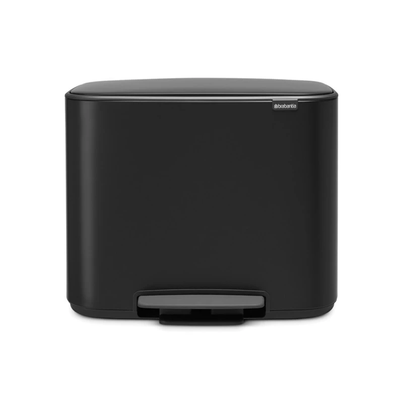 Кош за смет Brabantia Bo Pedal 36L, Matt Black, Черен